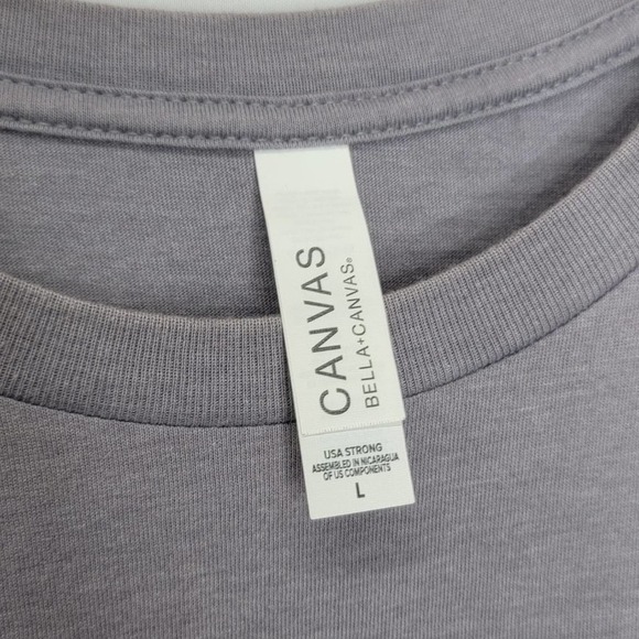 BELLA Canvas screen printed adventure awaits triangle arrow detail short sleeve - Picture 8 of 11